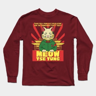 Meow Tse Tung The Communist Cat Long Sleeve T-Shirt